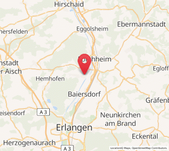 Map of Hausen, Bavaria
