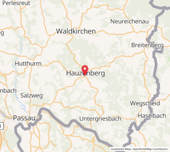Map of Hauzenberg, Bavaria
