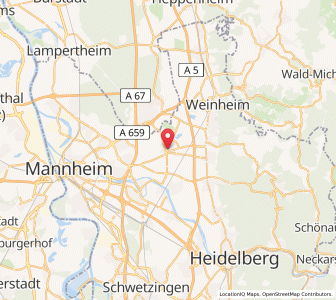 Map of Heddesheim, Baden-Wurttemberg