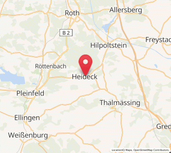 Map of Heideck, Bavaria