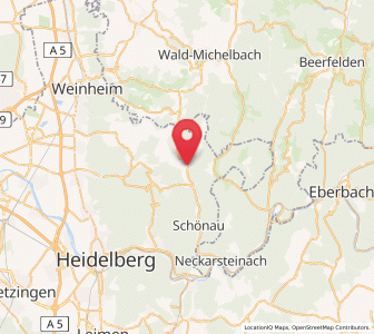 Map of Heiligkreuzsteinach, Baden-Wurttemberg