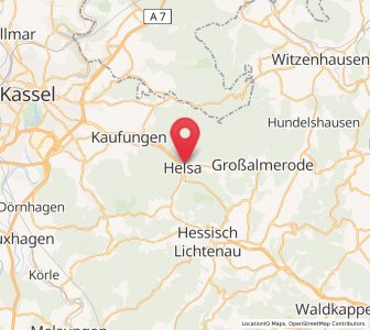 Map of Helsa, Hesse
