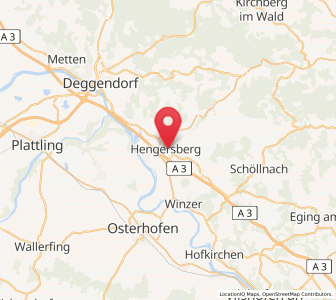 Map of Hengersberg, Bavaria