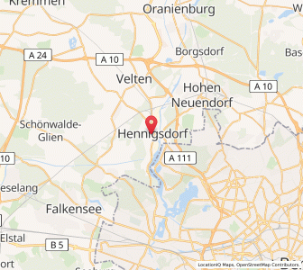 Map of Hennigsdorf, Brandenburg