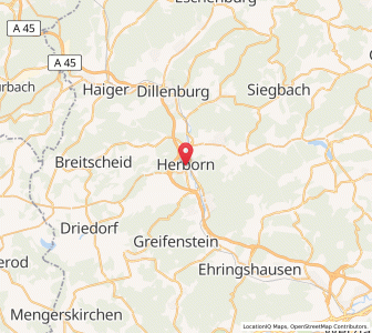 Map of Herborn, Hesse