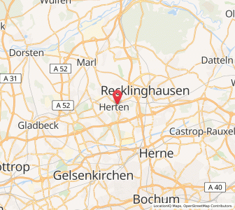 Map of Herten, North Rhine-Westphalia