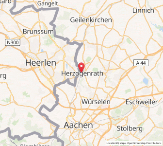 Map of Herzogenrath, North Rhine-Westphalia