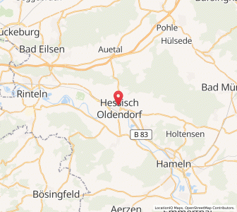 Map of Hessisch Oldendorf, Lower Saxony