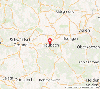 Map of Heubach, Baden-Wurttemberg