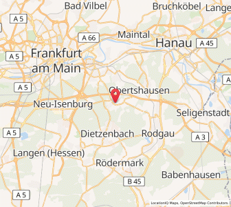 Map of Heusenstamm, Hesse