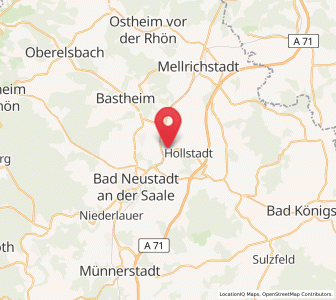 Map of Heustreu, Bavaria