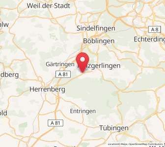 Map of Hildrizhausen, Baden-Wurttemberg