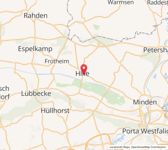 Map of Hille, North Rhine-Westphalia