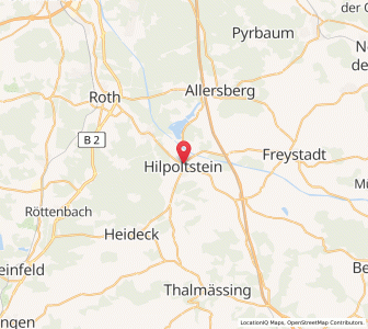 Map of Hilpoltstein, Bavaria