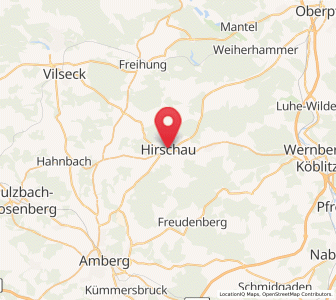 Map of Hirschau, Bavaria