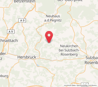 Map of Hirschbach, Bavaria
