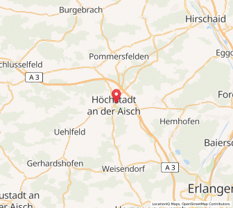 Map of Höchstadt an der Aisch, Bavaria
