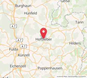 Map of Hofbieber, Hesse