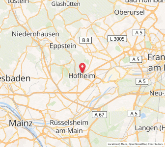 Map of Hofheim am Taunus, Hesse