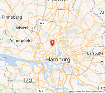 Map of Hoheluft-Ost, Hamburg