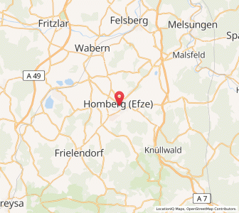 Map of Homberg, Hesse