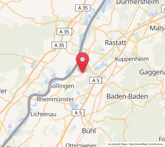 Map of Hügelsheim, Baden-Wurttemberg