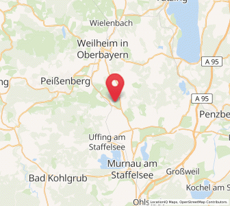 Map of Huglfing, Bavaria
