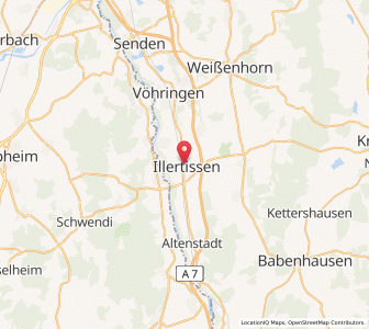 Map of Illertissen, Bavaria