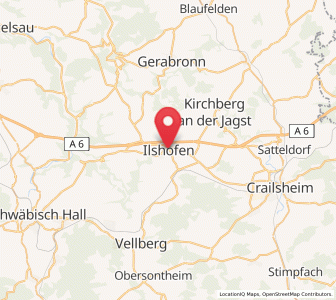 Map of Ilshofen, Baden-Wurttemberg