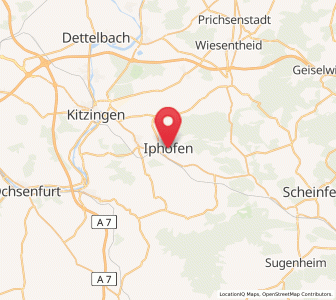 Map of Iphofen, Bavaria