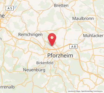 Map of Ispringen, Baden-Wurttemberg