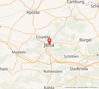 Map of Jena, Thuringia