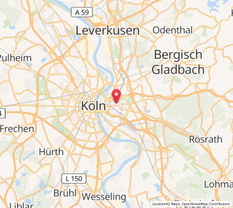 Map of Kalk, North Rhine-Westphalia
