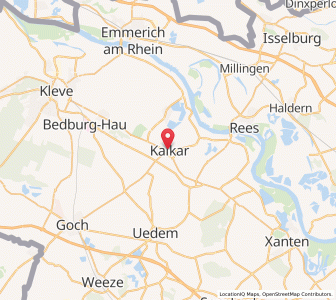 Map of Kalkar, North Rhine-Westphalia