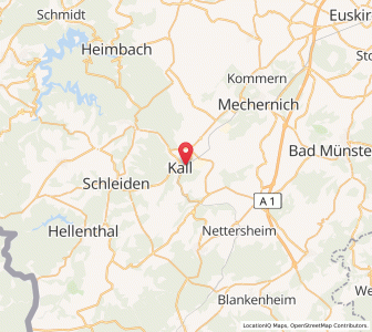 Map of Kall, North Rhine-Westphalia