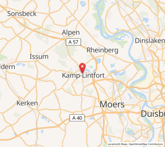 Map of Kamp-Lintfort, North Rhine-Westphalia