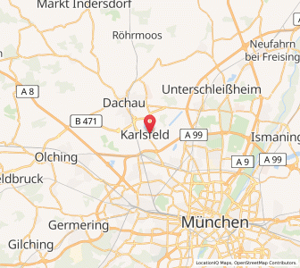 Map of Karlsfeld, Bavaria