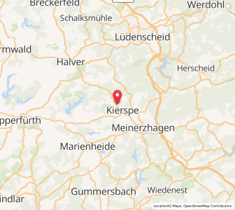 Map of Kierspe, North Rhine-Westphalia