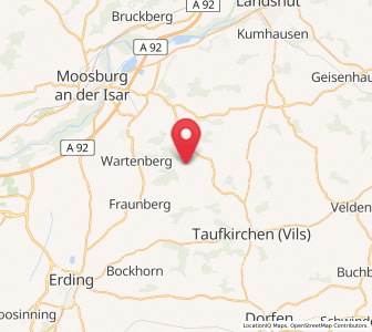 Map of Kirchberg, Bavaria