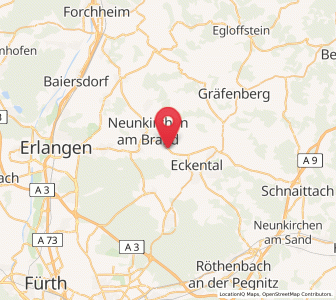 Map of Kleinsendelbach, Bavaria