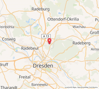 Map of Klotzsche, Saxony