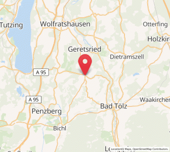 Map of Königsdorf, Bavaria