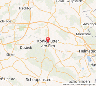 Map of Königslutter am Elm, Lower Saxony