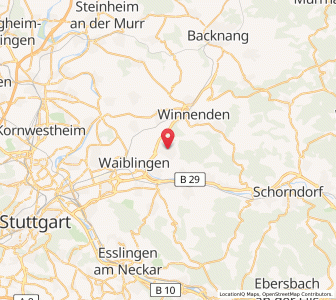 Map of Korb, Baden-Wurttemberg
