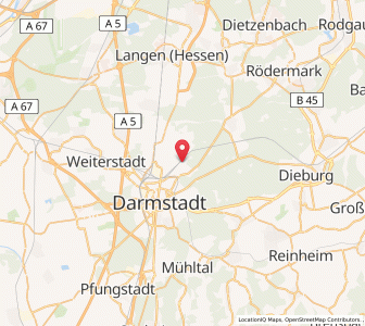 Map of Kranichstein, Hesse