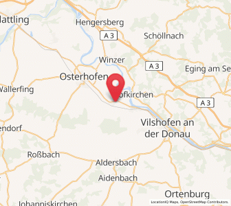 Map of Künzing, Bavaria