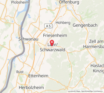 Map of Lahr, Baden-Wurttemberg