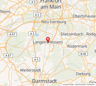 Map of Langen, Hesse