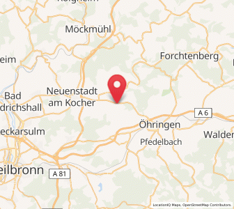 Map of Langenbrettach, Baden-Wurttemberg