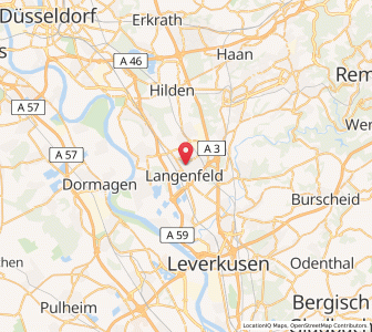 Map of Langenfeld, North Rhine-Westphalia
